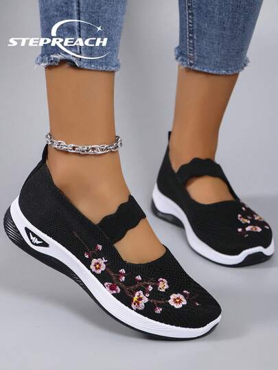 STEPREACH 秋冬女士休闲运动鞋，春季新品，网眼面料，透气舒适防滑轻便一脚蹬驾驶鞋，女士运动鞋