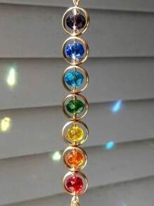 1pc Crystal Prism Suncatcher For Home Decoration, Moving & Meditation, Rainbow Maker (Rainbow & Fantasy)