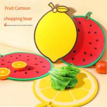 1 块水果切菜板 ~ 柠檬 ~ 西瓜 ~ 小柠檬 ~ 婴儿食品水果切菜板 ~ 家庭厨房野餐瓜形悬挂式塑料切菜板切菜板切肉小柠檬 - 彩色 - 查看 3