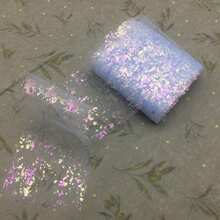 Shimmery Tulle Ribbon - 2.4 Inches/6.1cm Width, 5 Yards/4.57m Roll, Suitable For DIY Ballet Tutus, Wedding Decorations, Bow Headbands, And Tulle Netting - Multicolor - View 6