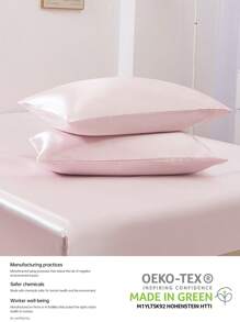 1pc Silky Satin Pillowcase, Silk Pillow Case For Hair And Skin, Luxurious And Silky Smooth, Ultra Soft And Breathable, No Filler, Machine Washable. For Home Bedding And School Bedding Dorm Essentials