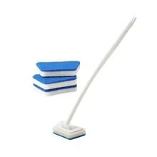 1/3/4pcs Multi-Function Long Handle Cleaning Brush Set, Long Handle - Detachable, Household Bathroom Tile Wall Tub Glass Window Floor Scrub Sponge - Home Cleaning Tool,Household Items