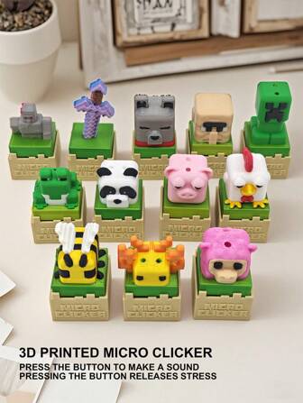 2025 New 3D Printed Cartoon Keyboard Key Models - - Animal Button Toy Ornaments, Home Decoration, Birthday/Halloween/Christmas Gifts 3D Printing - 3D Printing Animals, Cartoon Characters, Tools,For Back-To-School Season, Halloween, Christmas