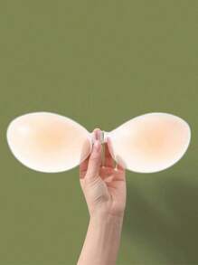 1pc Bridal Invisible Silicone Breast Petals, 3D Lift & Push-Up, Suitable For Sensitive Skin, Backless Strapless Bra For Wedding Dress, Long-Lasting Adhesive Up To 72 Hours