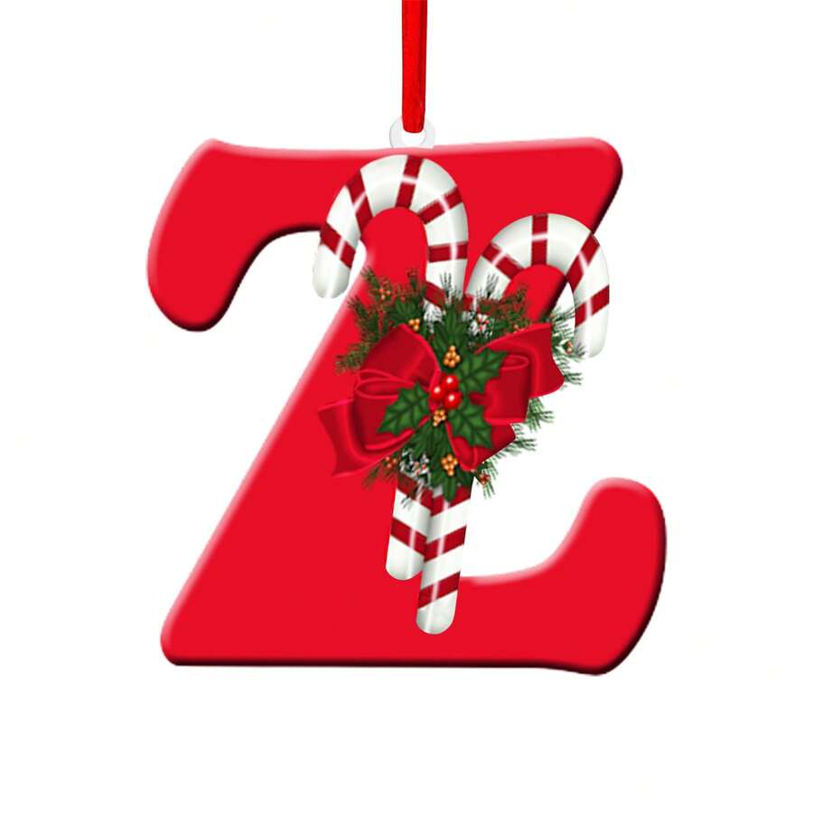 Pallina Di Natale Personalizzata Con Iniziale - Decorazione Albero In Resina Con Lettera Dell'Alfabeto (C) - 4
