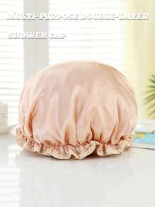 Bonnets de douche imperméables à double couche, bonnets de douche pour les femmes pour le bain, le shampooing et le maquillage. Bonnets de bain de haute qualité réutilisables et portables pour les voyages