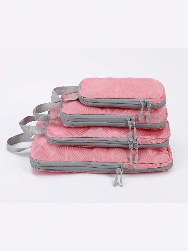 Set de 4 bolsas organizadoras de viaje para negocios, simples y de moda, de estilo vertical multifuncional, a prueba de agua
