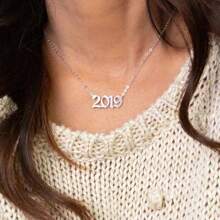 1 pieza Collar con colgante simple y de moda para mujer con años del 1980 al 2025