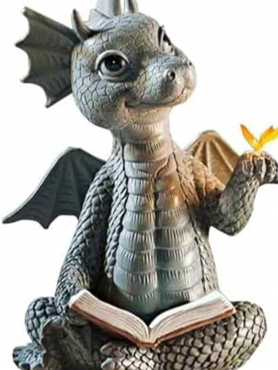 Dragon Garden Vengeon Resin Statue Garden Decoration Dragon Statue Wall Decoration Outdoor Garden Statue For Outdoor, Yard, Balcony, Garden, Lawn