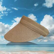 Customized Embroidery Sun Hat, Straw Hat, Summer UV Protection Hat, Travel Hat - A - View 6