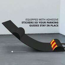 Juego de 2 tapetes de aparcaje de garaje de gran resistencia para detener neumáticos de coches y camiones - espliego - Ver 2