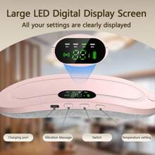1 Pc Rechargeable Menstrual Heating Pad, Cycle Cordless Heating Pad For Cramps, Hot Massage Stomach Heating Pad With 3-Speed Temperature Adjustment And 4-Speed Massage Modes, Portable Electric Heating Belly Wrap Belt For Women And Girls' Gift