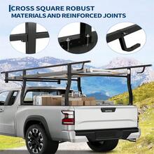 Truck Bed Ladder Rack, Non-Drilling, 1000 LBS Load Capacity, Fit Most Truck Bed Ranging From 49" To 65" Wide, Extendable Heavy Duty Steel Cargo Rack For Kayak, Surfboard, Lumber, Ladder - Black - View 5