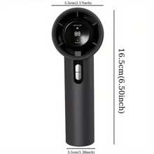 100-Speed Handheld Turbine Fan, Mini Portable USB Rechargeable, Long Battery Life, LED Display, Compact Fan For Desk And Outdoor Camping