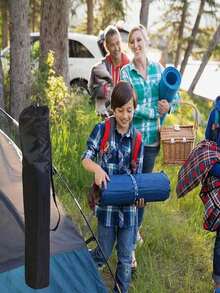 1 件旅行折叠椅收纳袋、花园椅收纳袋、手提包、便携包、露营包，适用于户外露营、徒步旅行、海滩、钓鱼、园艺、野餐配件，适合女性和男性旅行必需品旅行配件返校 - 黑色 - 查看 5