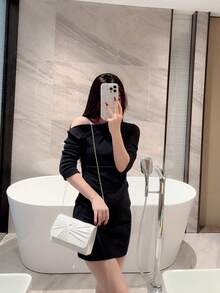 Women's Fashion Simple Leather Flap Clutch Bag,Party Purse For Evening Gown, Formal Events, Wedding, Bridal