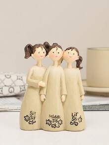 Una hermana, dos hermanas, tres hermanas estatua, regalo para celebrar la amistad, escultura conmemorativa de la amistad, figuras decorativas para interior, sobremesa, exterior, jardín, patio. - Multicolor - Ver 5