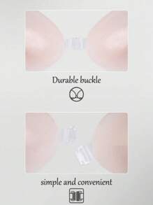 1pc Bridal Invisible Silicone Breast Petals, 3D Lift & Push-Up, Suitable For Sensitive Skin, Backless Strapless Bra For Wedding Dress, Long-Lasting Adhesive Up To 72 Hours