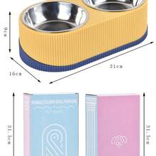 Stainless Steel Double-Layer Roman Column Non-Slip Anti-Spill Pet Bowl - Multicolor - View 4