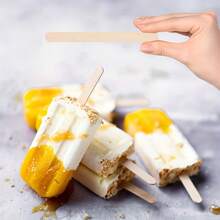 50pcs Craft Sticks Ice Cream Sticks Natural Wood Popsicle, Wood Crafts, Tongue Depressors, 4.5 Inch Length Ice Pop Sticks For DIY, Best Gift For DIY Lovers. Mother's Day, Father's Day, Valentine's Day Birthday Gift, Summer - Multicolor - View 7