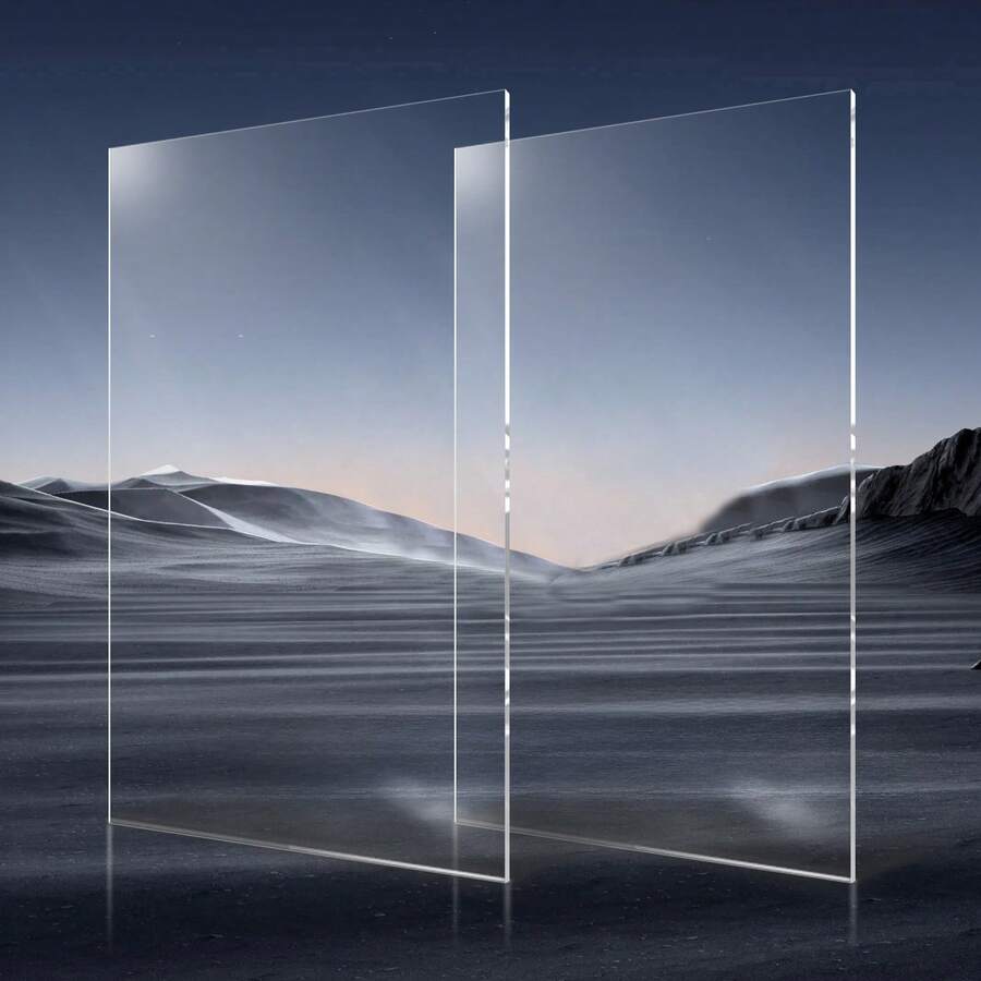 Plexiglass Acrylic Sheets, 2-Pack Plastic Sheet, 24 X 48 Inch 1/8 Inch Thick Clear Plastic Cast Transparent Glass For Crafting Projects, Replacement Picture Frame Glass, DIY Display, Easy To Cut - 24*48inch - View 1