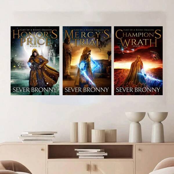 1pc/3PCS Wall Arts Posters Optional Frame PopBurden's Edge (Fury Of A Rising Dragon Book ) Posters Are Suitable For Residential And Dormitory Walls, Living Room And Bar Decorations, Dining Rooms Or Bathrooms, Room Decorations, High-Quality, Indoor/Outdoor Use Canvas Art Canvas Art ,Wall Art With Frame