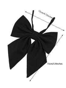 1pc Adjustable Pre-Tied Bow Tie, Suitable For Girls, Preppy Style
