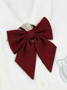 1pc Adjustable Pre-Tied Bow Tie, Suitable For Girls, Preppy Style