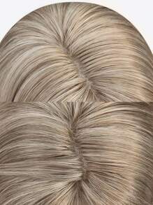 Forehead Lace 4*1, 1 Piece Synthetic Heat Resistant Straight Hair Without Bangs Blonde 28 Inch Full Weave Everyday Natural Realistic Wig