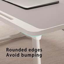 WEIQILE Laptop Bed Table - Foldable Bed Desk , Laptop Tray For Bed, Study, Office & Home Use, Laptop Stand For Bed, Ensuring Stability For Laptops, Tablets, Or Dinner Plates. Bed Table For Laptop, Bed Desk, Laptop Desk,Bedside Table,Lap Desks,Overbed Table - Grey - View 4