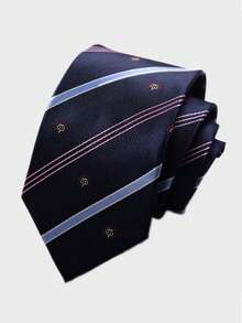 1 Peça Gravata de Coroa Bordô, Verde Escuro, Rosa, Amarrada à Mão, Adequada para Estilo Acadêmico, Casual de Rua, Uso de Casal, Uso Diário - Multicolorido - Visão 18