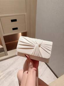 Women's Fashion Simple Leather Flap Clutch Bag,Party Purse For Evening Gown, Formal Events, Wedding, Bridal