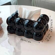 1 Stück Kunststoff Taschentuchbox zur Tischdekoration, modernes Design Wohnzimmer Tisch Dekoration Serviettenspender, süße weiß & schwarze Kunststoff Taschentuchhalter für Zuhause und Hotel
