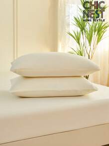 2/3 pièces Ensemble de draps housses de couleur blanche unie (1 pièce drap housse + 2 taies d'oreiller), protège-matelas, housse de matelas pour lit, ensemble de draps, doux et respirant, pour tous les formats de lit - simple, double, grand, queen, poche profonde jusqu'à 30 cm. Textile d'ameublement