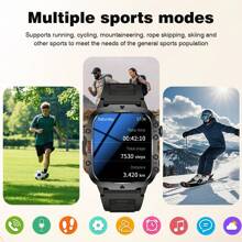Smart Watch, Wireless Dialing/Calling, Call Reminder/Rejection, Custom Wallpaper, Multiple Sports Modes, Tracking Sports Data, Alarm Reminder, Remote Control Photography, Weather Forecast, Unisex, Suitable For Android And IOS