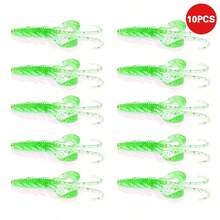 10 件 10 厘米/3.7 克仿真硅胶虾鱼饵，浮动 TPE 材质软摆动饵，钓鱼配件 - 彩色 - 查看 18