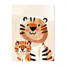 1 pièce Cadeau Affiche murale d'animaux mignons et colorés pour chambre d'enfant, crèche, maternelle. Décoration de maison. Option avec cadre.