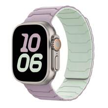 Magnetisches Silikon Armband kompatibel mit Bändern in Größen 45mm, 44mm, 40mm, 42mm, 46mm, 41mm, 49mm, 38mm, Sport Armband kompatibel mit Watch Series 10, SE, 9, 8, 7, Ultra 2, Zubehör für Damen und Herren