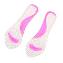 2 件女士夏季凉鞋和高跟鞋凝胶足弓支撑鞋垫，防滑柔软透气硅胶鞋垫，适用于高跟鞋和休闲鞋，缓冲足弓支撑，耐用设计，防止鞋跟滑动 - 彩色 - 查看 12