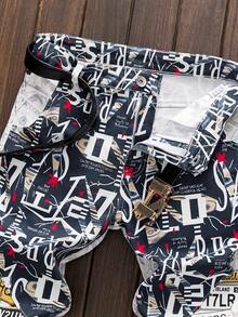 Men's Street Style Casual Versatile Fashionable Three Tone Pants - Nhiều màu - Xem 3