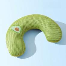 1pc Pet Cat Breathable Cartoon Embroidered U-Shaped Pillow, Doggy Sleeping Cushion, Pet Supplies