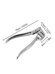 1 Máy ép tỏi đa năng dùng trong gia đình, gừng, hạt tiêu, hành tây, salad, đồ dùng nhà bếp, đồ dùng nhà bếp, dụng cụ nhà bếp, phụ kiện nhà bếp, máy ép tỏi cầm tay để cắm trại, máy nghiền tỏi bằng kim loại, máy nghiền tỏi có thể giặt được, máy băm tỏi nhà bếp - Bạc - Xem 3