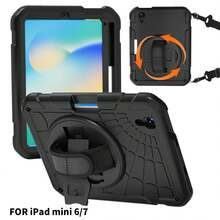 1pc Stock Case Compatible With Ipad 10th/ 9th/ 8th/ 7th/ 6th/ 5th/4th Generation 8.3'' 10.9/11''/ 9.7'', IPad 11(A16 2025) IPad (A16) 11 Inch 11th Generation 2025 Galaxy Tab A8 10.5 Inch 2022 With PET Film IPad Pro/Air6/Air7 11 2018/2020/2021/2022/2024/2025 Shockproof Case With Pencil Holder [360° Rotating Hand Strap] &Stand - Black (with Black Shoulder Strap + PET Film) - View 16