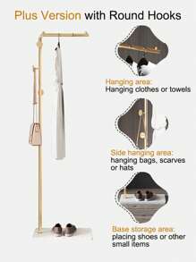 1pc Nordic Minimalist Modern Hanging Clothes Rack, Luxury Stand-Up Floor Clothes Hanger For Bedroom, Lightweight & Easy Assembly