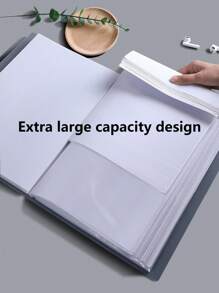 1pc Semi-Transparent Document Folder, Clear Insert Page File Folder, Snap Closure Document Organizer, Multi-Color Storage Box, Multi-Size Refillable Binder, 20/30/40/60/100 Pages, A4 Multi-Layer Insert Sleeves, 6 Color Options, Water-Resistant, Comfortable Texture, School Document Bag, Test Paper Holder, Fashionable Design, High Capacity Sorting & Storage Bag, Contract & Receipt Organizer