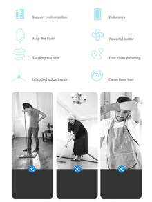 Aspiradora inalámbrica recargable por USB de color blanco, máquina de limpieza mini aspiradora para el hogar, polvo y limpieza, barrido y trapeado automático inteligente para pisos duros