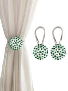 1/2 Stücke magnetische Kristall Blumen Fenstervorhang Clip Haken, federgespannte dekorative Vorhanghalter, ohne Bohren