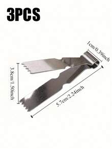 1/2/3/4/5 件不锈钢多用途糕点夹 - 核桃脆夹，食品安全厨房烘焙工具夹，花生脆片和面包模具，糕点夹烘焙工具，用于装饰饼干 - 彩色 - 查看 9