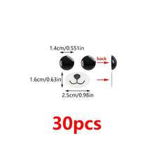 Bộ 30 món mắt và mũi động vật - Đồ thủ công bằng nhựa cho Amigurumi, điêu khắc mềm và nghệ thuật vải | Bộ mắt và mũi tự làm bền chắc (Nhiều kích cỡ) - Đen và trắng - Xem 13