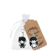 2pcs Pixel Game Anime Keychain Acrylic Cute Kawaii Key Chain Purse Bag Backpack Charm Earbud Case Cover Cosplay Accessory Fans Gift Car Accessories Bag Charm School Cartoon Goth Y2k